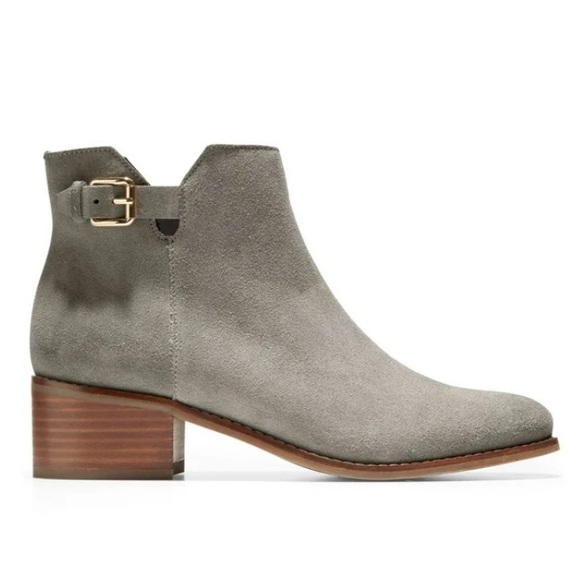 COLE HAAN • Haidyn Bootie 45mm • Stormy Grey Suede - Picture 3 of 12